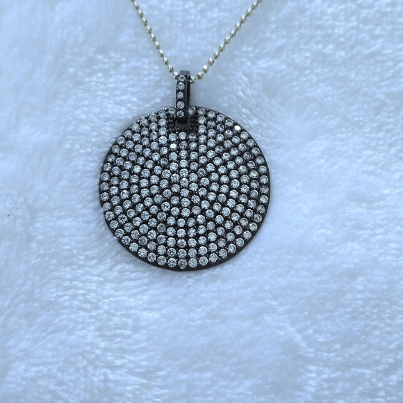 Mary Louise Designs Pave Disc💿 Pendant Necklace - Picture 15 of 15